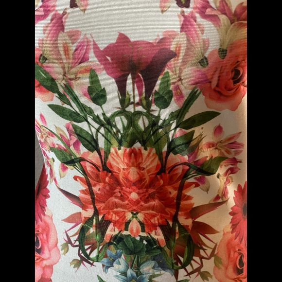 Forever 21 Ivory Floral Print Sheath Dress, S - Picture 2 of 5